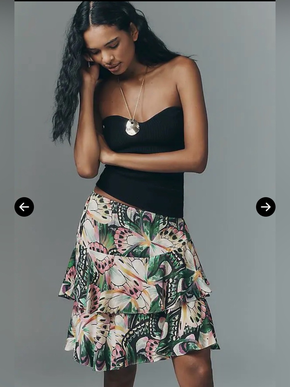 Farm Rio Asymmetric Ruffle Mini Skirt NWT